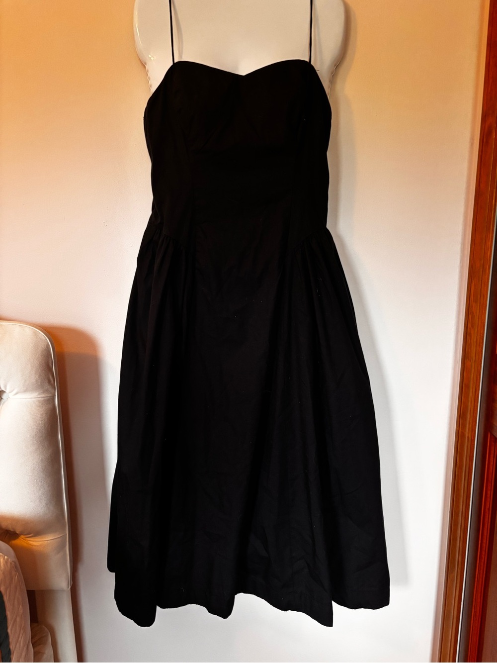 Abercrombie & Fitch Blk ruched  sundress M